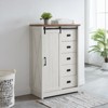 5 Drawers Dresser For Bedroom, Farmhouse Modern Tall Dresser With Sliding Barn Door, Storage Organizer Dresser For Living Room,Bedroom - 3 of 4