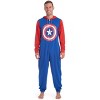 Marvel Avengers Spider-Man Adult Fleece Zip Up Pajama Coverall - 2 of 4