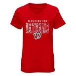 Mlb Washington Nationals Women's Short Sleeve V-neck Core T-shirt : Target
