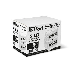 Posh Setting 5 lb Aluminum Pans With Lid Combo - 50 Sets - 1 of 1