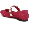 Flavia Diamante Brooch Glitter Women Ballerinas - 3 of 4
