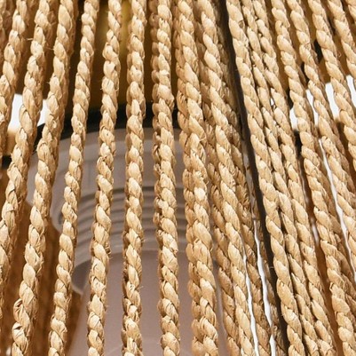 Natural Paper Rope and Iron Base