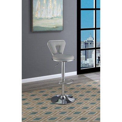 NicBex 35"-43"Adjustable Counter Height Bar Stools,Set of 2,Swivel Counter Stools with Footrest,Faux Leather Upholstery Barstools