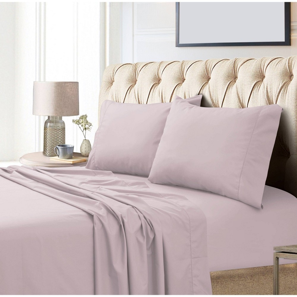 Photos - Bed Linen King 800 Thread Count Extra Deep Pocket Sateen Sheet Set Lavender - Tribeca Living