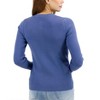 Women's Ribbed Henley Sweater - Grace & Lace - 2 of 4