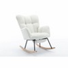 PAGED Teddy Fabric Rocking Chairs,Accent Chairs With Adjustable Footrest,Arm Chairs for Living Room,Bedroom - 4 of 4