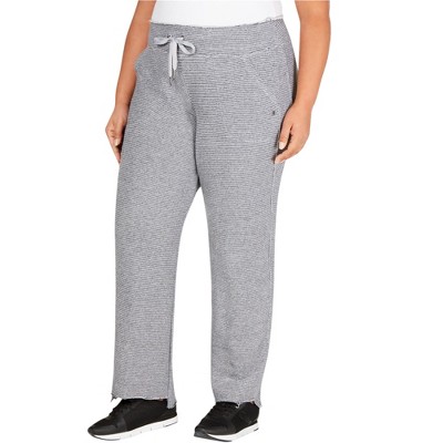 Calvin Klein Womens Striped Knit Sweatpants Relaxed Casual Pants