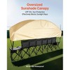 VEVOR Portable Folding Bench, 6 Seat Soccer Bench with Storage Pockets Cup Holders & Carrying Bag, Lightweight Sideline Seating with Sunshade, Black - 4 of 4