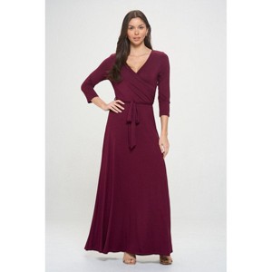 WEST K Women's Grace Faux-Wrap Maxi Dress with Tie Waist - 1 of 4