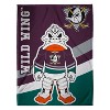 Sleep Squad Anaheim Ducks Wild Wing Mascot 60 x 80 Raschel Plush Blanket - Throwback - 2 of 4