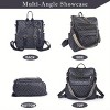 INFURNIC Backpacks Women Convertible Leather Backpack Handbag Waterproof Large Capacity Multi-functional Travel Bag, Black, 12.87"*7.02"*2.34" - 3 of 4
