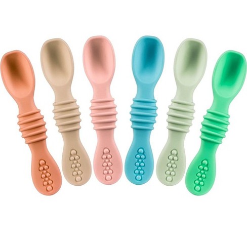 6-Piece Silicone Feeding Spoons for First Stage Baby and Infant, Soft-Tip  Easy on Gums I Training Spoon | Baby Utensils Feeding Supplies, Dishwasher  