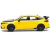 Honda Civic Type R FL5 Yellow with Carbon Hood 1/64 Diecast Model Car by Pop Race - 3 of 4