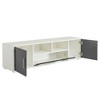 Vynxaria Modern TV Stand with LED Light Belt, White & Dark Gray TV Cabinet, 62.99" x 15.75" x 13.78", Supports TVs Up to 65" - 2 of 4