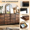 14 Drawer Dresser, 63 Inch Black Fabric Dresser TV Stand with Power Outlet for 65 70 75 Inch TV, Long Entertainment Center for Bedroom, Closet - 4 of 4