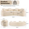 Beige  Curved Compressed Sofa, Creative Nordic-style Design for Living Room, Comfortable, Soft and Suitable for Multiple Scenarios - 4 of 4