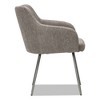 Alera Alera Captain Series Guest Chair, 23.8" x 24.6" x 30.1", Gray Tweed Seat, Gray Tweed Back, Chrome Base - 3 of 4