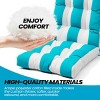 Crestlive Products Outdoor Adirondack Chair Cushion 50 inch Thickening Waterproof Fade Resistant Blue Stripes 2PC - 4 of 4