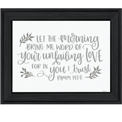 HomeRoots Your Unfailing Love Black Framed Print Wall Art