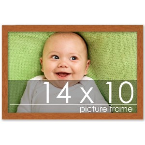 PosterPalooza | Photo Size Modernist Brown Picture Frame - UV Acrylic, Foam Board Backing, Hanging Hardware - 1 of 4