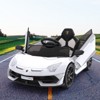 12V Ride-On Car for Kids, Remote Control, LED Headlights, Hydraulic Doors, Seatbelt, Battery-Powered Sports Car - 3 of 4