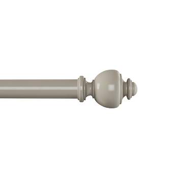 1-Inch Curtain Rod- Decorative Modern Urn Finials and Hardware- For Home Decor in Bedroom and Kitchen, 66-120-Inch by Hastings Home (Gray)