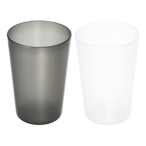 Unique Bargains Bathroom Toothbrush Tumblers Glass Cup For Bathroom Kitchen  Color Smoke Gray Amber 4.92''x3.03'' 2pcs : Target