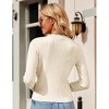 Womens Lightweight Knit Cardigan V Neck Long Sleeve Front Button Down Elegant Shrugs - 4 of 4