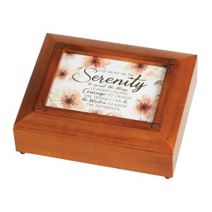 Dicksons God Grant Serenity Prayer Walnut Finish Polymer Jewelry Box - 1 of 3