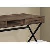 Monarch Specialties Computer Desk Home Office Laptop Storage Drawers 48InchL Work Metal Laminate Brown Black Contemporary Modern - 3 of 4