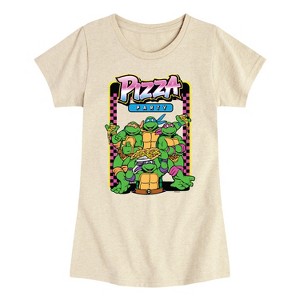 Girls' - Teenage Mutant Ninja Turtles - Faux Arcade Fitted Short Sleeve Graphic T-Shirt - 1 of 3