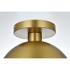 Elegant Lighting Eclipse 10 Inch Flush Mount Frosted White Shade in Satin Gold - 4 of 4