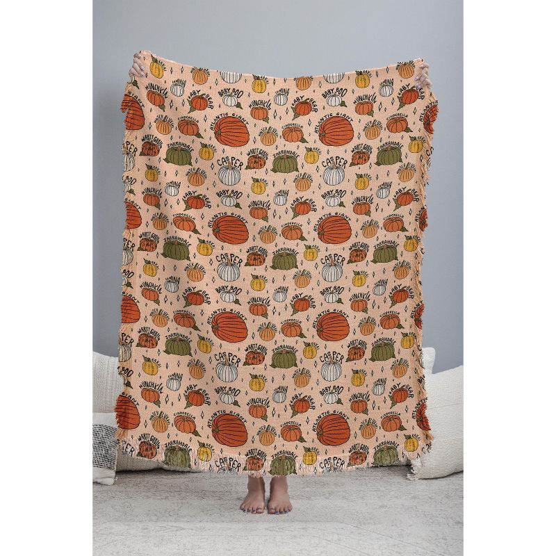 Doodle By Meg Types of Pumpkins Print 56"x46" Woven Throw Blanket - Deny Designs, 3 of 6