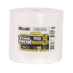 Sellars WaterWeave T600 Wipers, 1-Ply, 11.8 x 12.8, White, 1,100 Sheets / Roll - 1 of 1