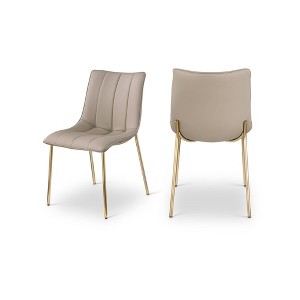 Meridian Furniture,Isla Vegan Leather Dining Chair, Set of 2 - 1 of 4