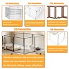 BingoPaw 8 Panels Super Clear Acrylic Pet Puppy Playpen Whelping Pen Box Exercise Fence with Aluminum Frame for Cats, Puppies, Rabbits, Guinea Pigs - 4 of 4