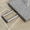 Mojave Square Granite and Stainless Steel Umbrella Base - Natural Gray - Christopher Knight Home - 2 of 4