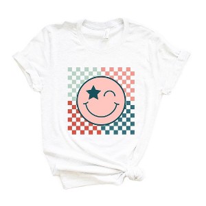 Simply Sage Market Women's American Smile Short Sleeve Graphic Tee - 1 of 3