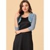 Allegra K Women's Elegant Ruffle Collar Sheer Floral Lace Crop Shrug - 2 of 4