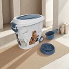 SEVOBAL Pet Bowl All-in-One Pet Food Storage, Feeding Set with Airtight Container with Slow-Feeder Bowl for Pet Owner, Blue, 20.83"*14.21"*15.91" - 2 of 4