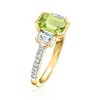 Ross-Simons 1.40 Carat Peridot Ring With .71 ct. t.w. Lab-Grown Diamonds in 14kt Yellow Gold - 3 of 4
