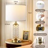 ROTTOGOON Set of 2 Table Lamps with USB Ports, Modern Bedside Lamp with LED Night Light for Bedroom, Nightstand Lamps for Living Room Office - 2 of 4