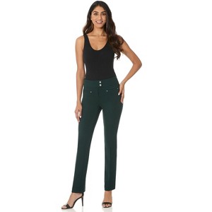 Rekucci Women's Secret Figure Straight Pant with Tummy Control - 1 of 4
