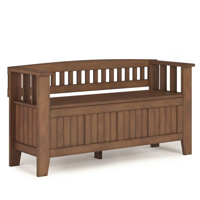 WyndenHall Normandy Solid Wood Entryway Storage Bench, 1 of 10