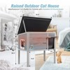 AZL1 Life Concept Pet Crates and Houses Outdoor Insulated Cat House for Winter, Wood Pet House, Openable Roof, Weatherproof, Grey, 21.6"*35.4"*32.3" - 3 of 4