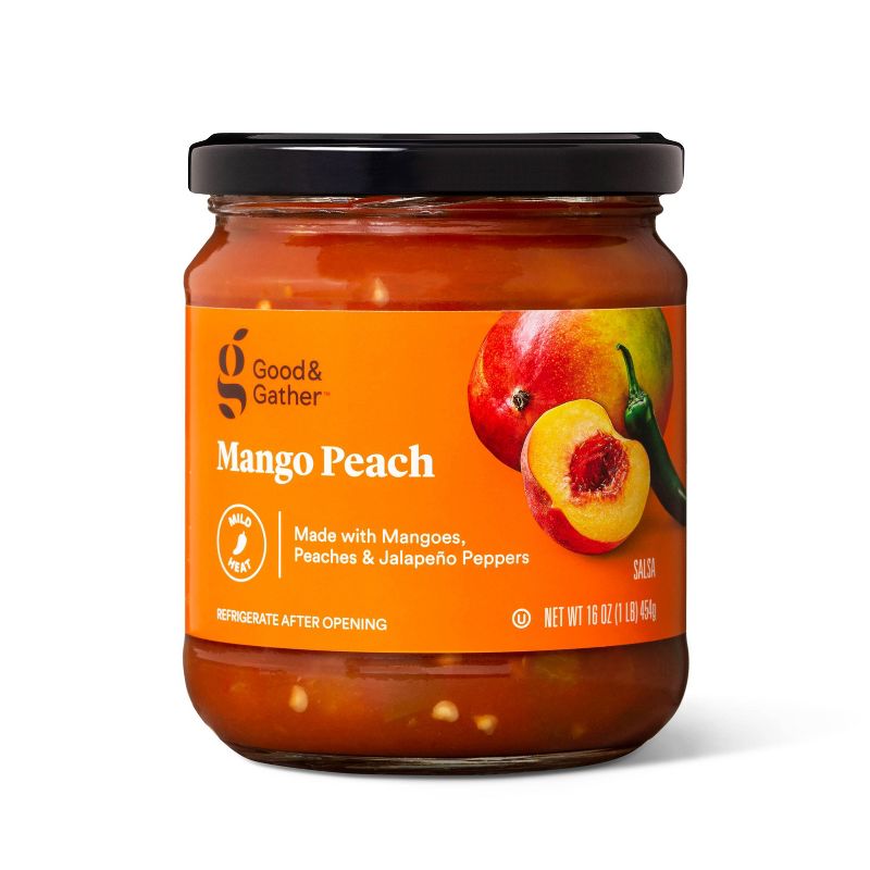 Mild Mango Peach Salsa 16oz - Good &#38; Gather&#8482;, 1 of 6