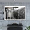 LED Bathroom Mirror with Lights 60x40Inch Bathroom Vanity Mirror Aluminum Frame 3 Color Dimmable Wall Mirror Silver - 3 of 4