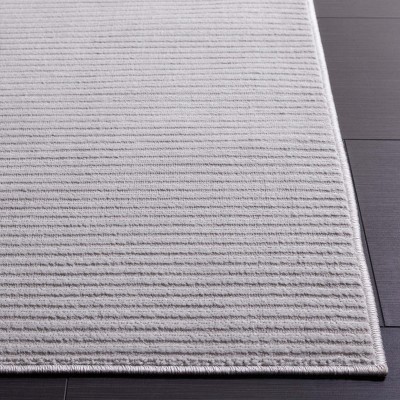 Saylor 75" Square Gray Geometric Synthetic Area Rug