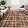 Washable Rug Modern Plaid Rug Non Slip Non Shedding Rug Low Pile Rugs Foldable Indoor Carpet for Living Room Bedroom Study Room Guest Room Playroom - 3 of 4