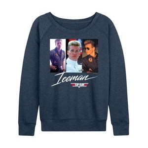 Women's - Top Gun - Iceman Lightweight French Terry Wide Neck Long Sleeve Graphic Shirt - 1 of 4
